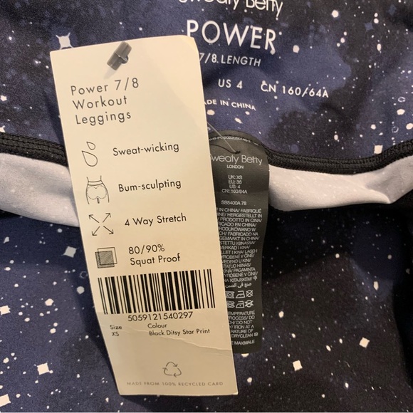 NWT Sweaty Betty Power 7/8 Ditsy-Star Stretch Workout Leggings - Picture 8 of 10
